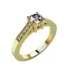 Solitaire Diamant 0.15 ct or jaune