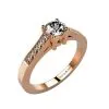 Solitaire Diamant 0.15 ct or rose