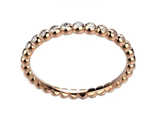 Alliance diamant or rose Comete