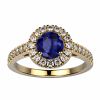Bague saphir or jaune Juliet M full pavé