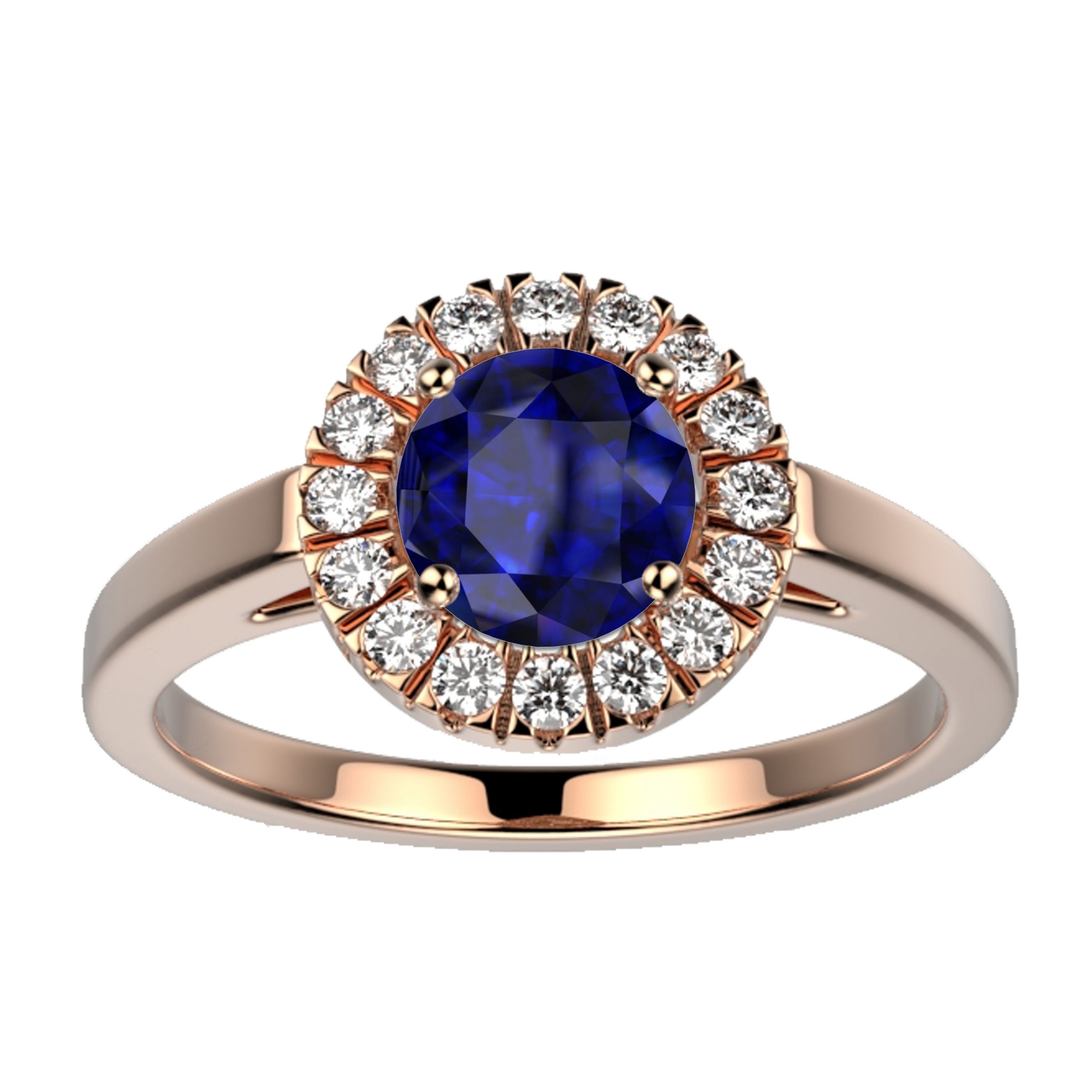 Bague saphir or rose Juliet M