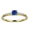 Bague saphir diamant or jaune Candide saphir bleu