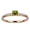 Bague saphir diamant or rose Candide saphir jaune