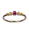 Bague saphir rose et saphir jaune or rose Ingénue
