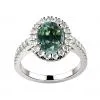 Bague saphir vert or blanc Juliet O full pavé