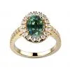 Bague saphir vert or jaune Juliet O full pavé