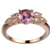Bague saphir rose diamant or rose et diamant Lyra