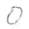 Alliance femme or blanc Juliet profil