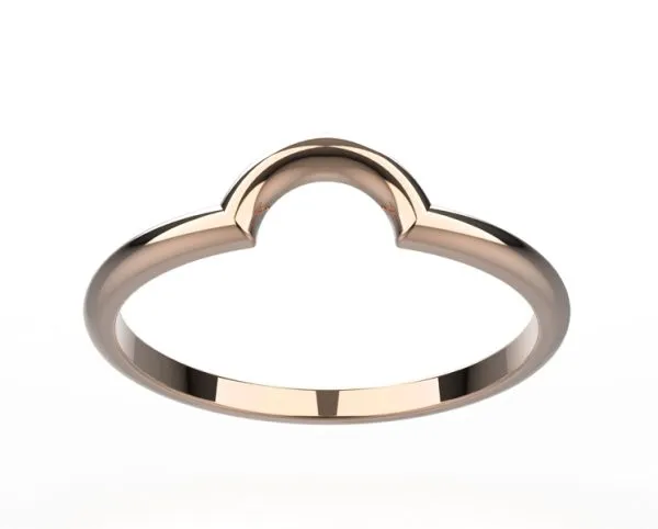 Alliance femme or rose Juliet 1.6 mm face