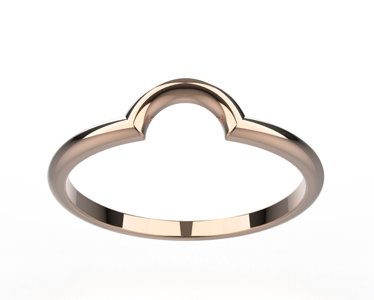 Alliance femme or rose Juliet 1.6 mm face