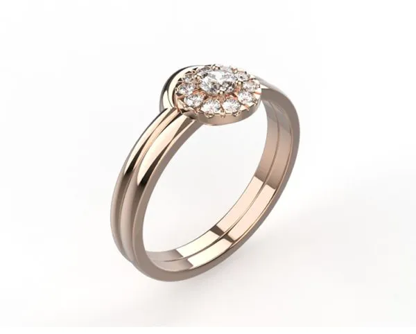 Alliance femme or rose Juliet S