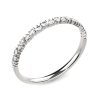 Alliance diamant or blanc Jane 19 pierres profil