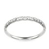Alliance diamant or blanc Jane 19 pierres face