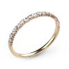 Alliance diamant or jaune Jane 19 pierres profil