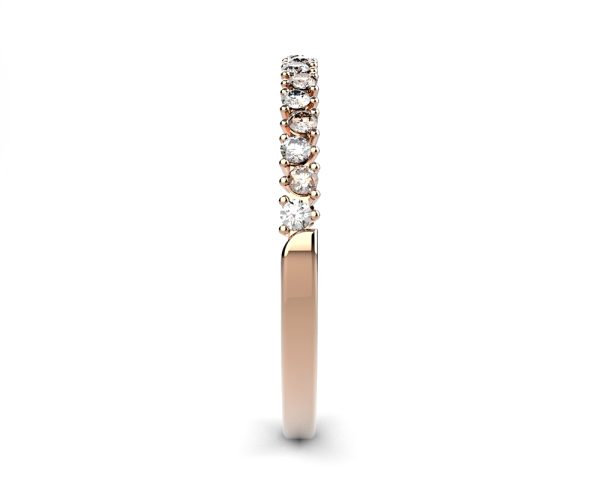 Alliance diamant Jane 19 pierres profil