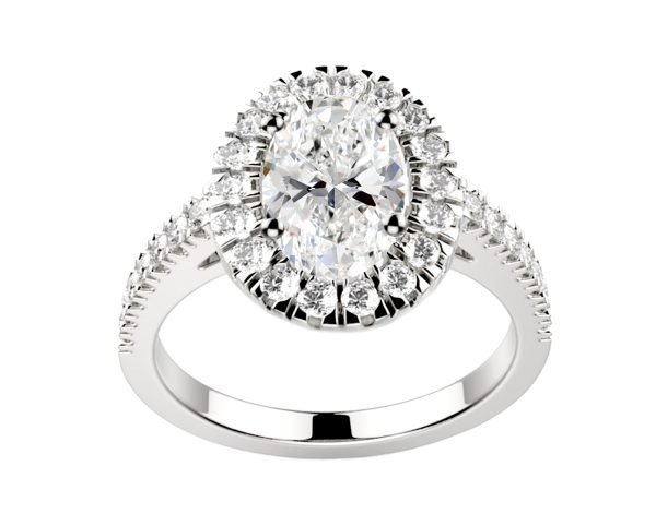 Bague diamant or blanc Juliet O full pavé