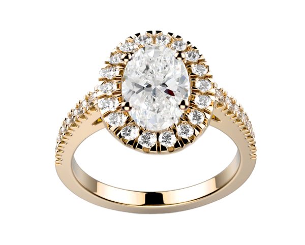 Bague diamant or jaune Juliet O full pavé