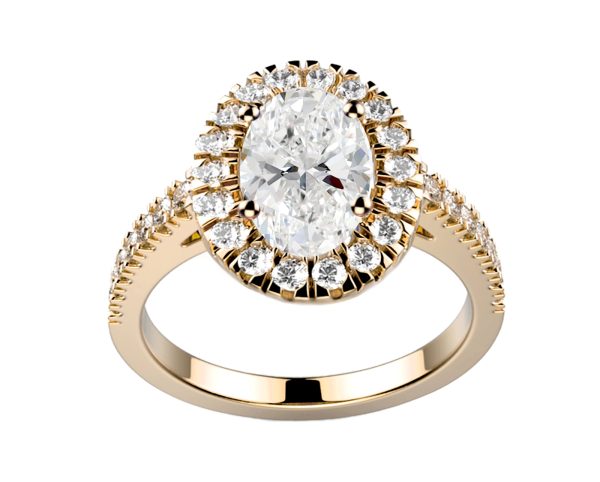 Juliet O Bague de fiançailles diamant ovale or jaune