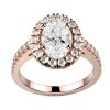 Bague diamant or rose Juliet O full pavé