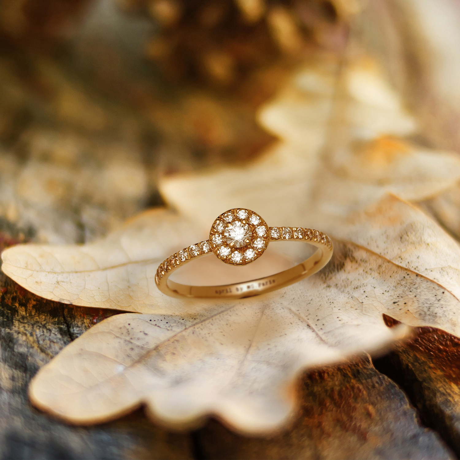 Bague diamant or rose éthique Juliet S -