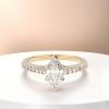 Bague de fiançailles diamant marquise Idylle