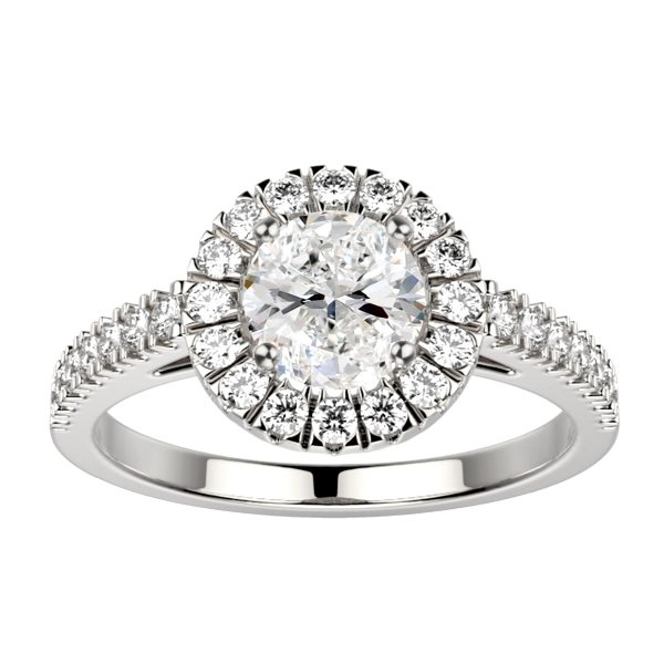 Bague diamant or blanc pavé Juliet M - Bijoux éthiques April Paris