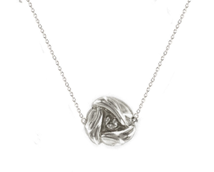 Blossom collier floral argent