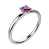 Bague saphir or blanc Candide saphir rose