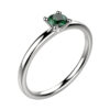 Bague saphir or blanc Candide saphir vert