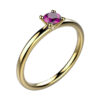 Bague saphir or jaune Candide saphir rose