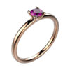 Bague saphir or rose Candide saphir rose