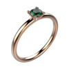 Bague saphir or rose Candide saphir vert
