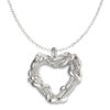 Pendentif coeur sur chaîne en argent recyclé Tivoli