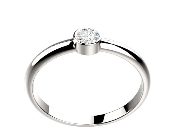 Bague diamant or blanc French Touch- Bijou éthique April Paris