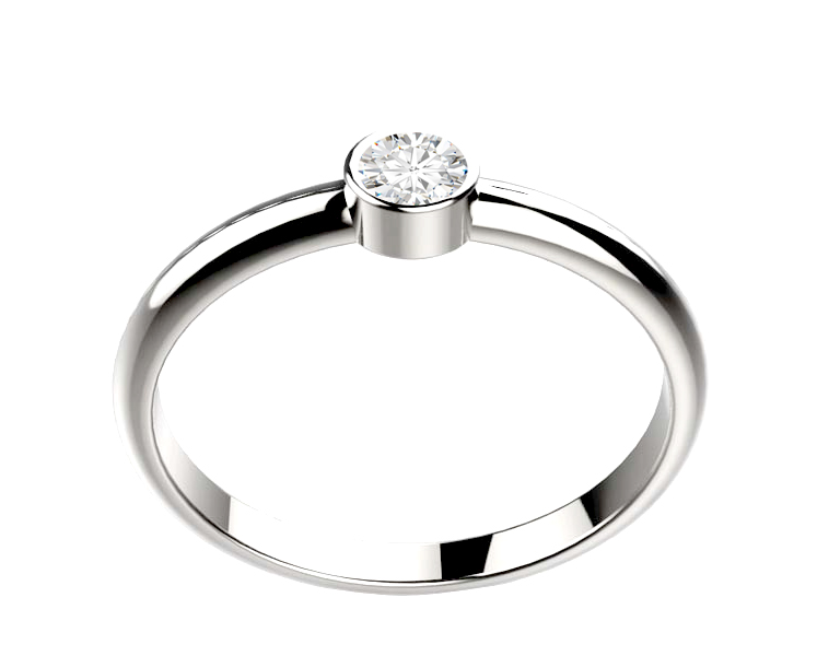Bague diamant or blanc French Touch- Bijou éthique April Paris