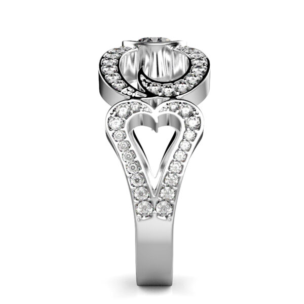 Bague diamant or blanc pavé - Bijou éthique April Paris