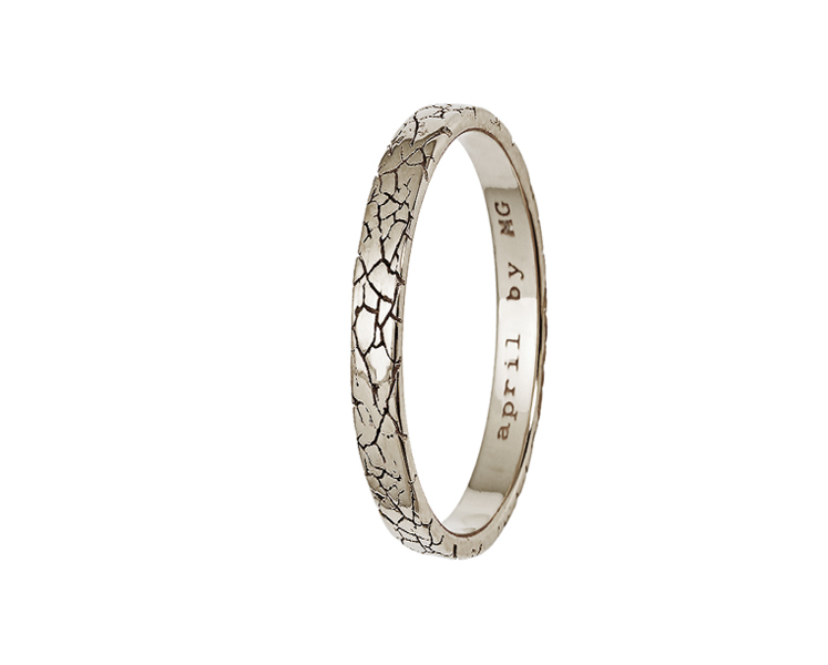 Alliance argent Terres Sauvages ruban plat 2 mm